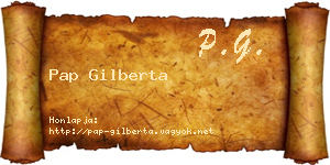 Pap Gilberta névjegykártya